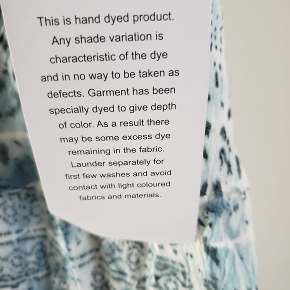 NWT Metrowear Gauzy Maxi Skirt, Lined, Teal & White, Sz.S, Pretty, Comfortable! - Picture 4 of 12